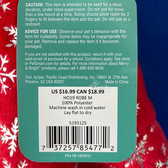 Top Paw Dog Festive Holiday Dog Robe M Poshmark